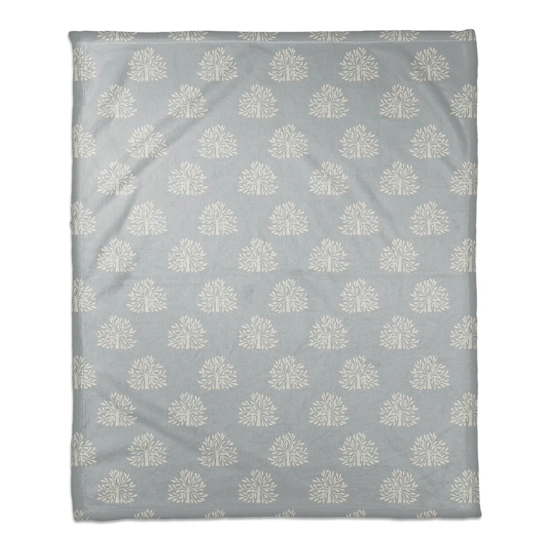 Blooming Bush Coral Fleece Blanket