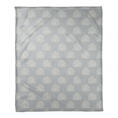 Blooming Bush Coral Fleece Blanket