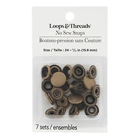 Antique Brass No Sew Snaps by Loops & Threads®