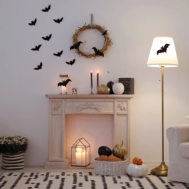 6" Matte Autumn Leaf Flameless Glass Candle Holder