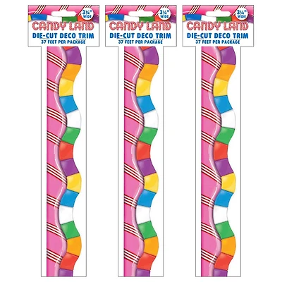 Eureka® Candy Land™ Dimensional Look Extra Wide Die Cut Deco Trim®, 111ft.