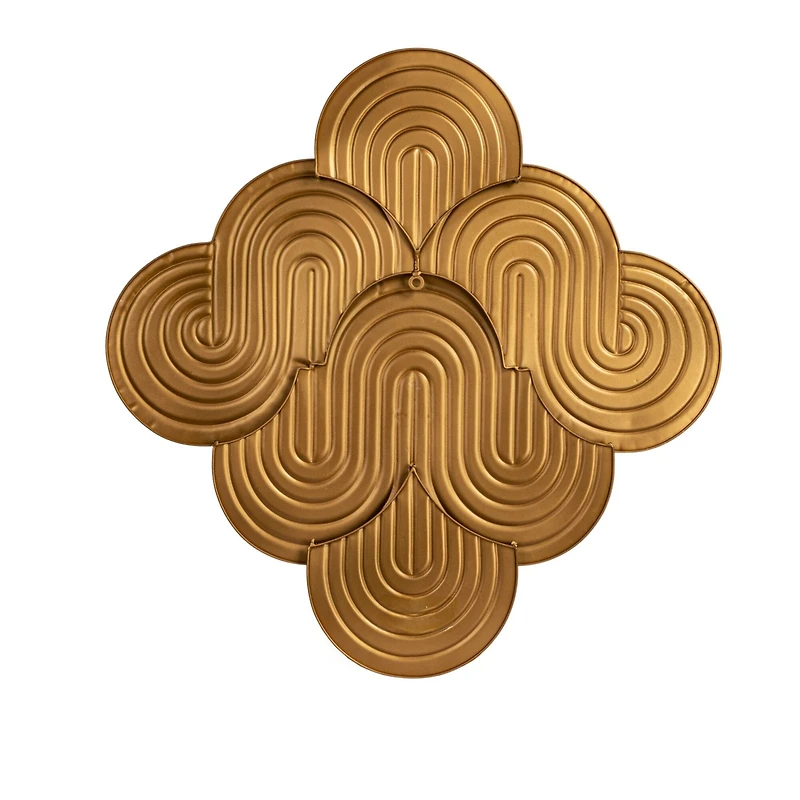 Hello Honey® 31.25" Gold Decorative Waves Metal Wall Art