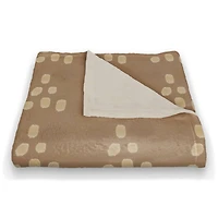 Brown Tribal Dot Fleece Throw Blanket
