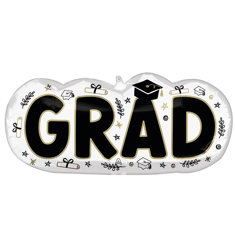 SuperShape® 30" Grad Sketched Impressions Foil Balloon