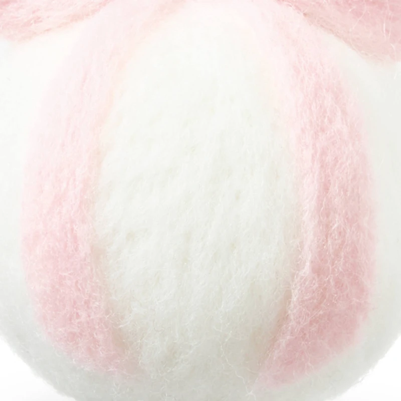 Christmas Pink & White Ball with Bow Felting Kit by Loops & Threads®