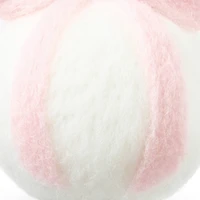 Christmas Pink & White Ball with Bow Felting Kit by Loops & Threads®