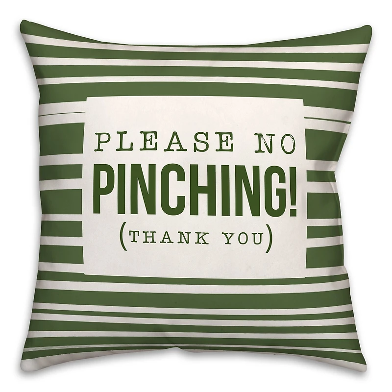 Please No Pinching 3 18" x 18" Throw Pillow