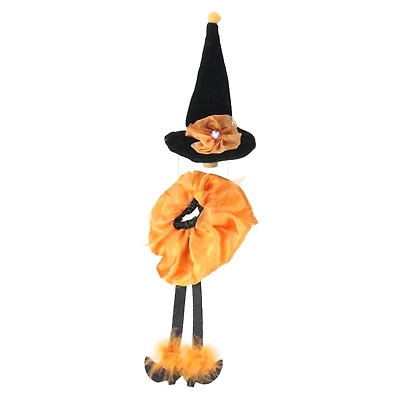 6.5" Orange & Black Witches Hat Wine Bottle Stopper