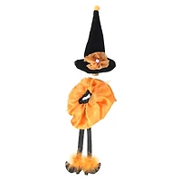 6.5" Orange & Black Witches Hat Wine Bottle Stopper