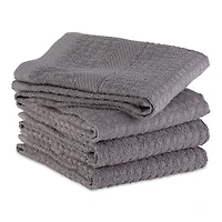DII® Solid Gray Waffle Terry Dishtowel, 4ct.