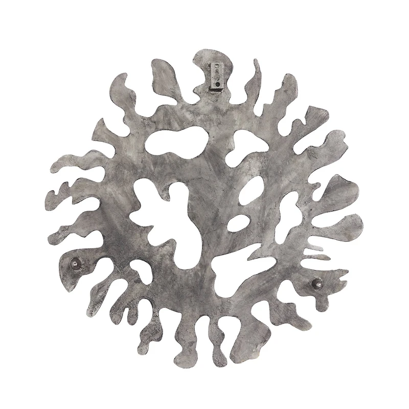 Set of 3 Silver Aluminum Modern Wall Decor, 25" x 25" x 25"