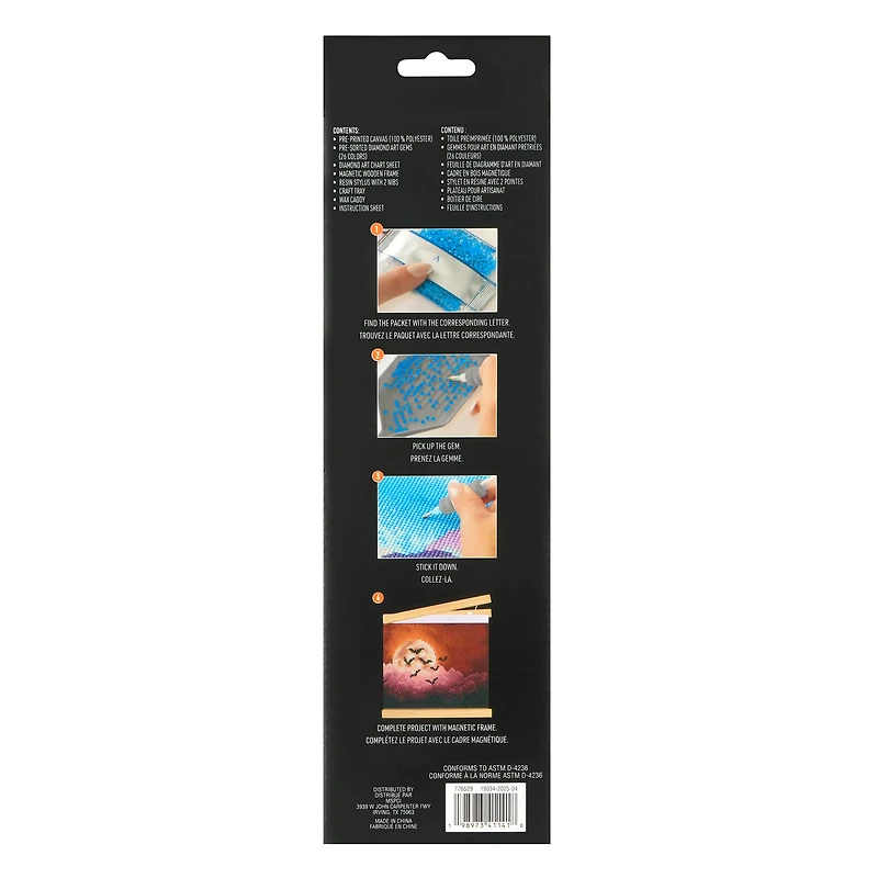 8" x 10" Moon Bats Diamond Art Kit with Magnetic Frame by Make Market®