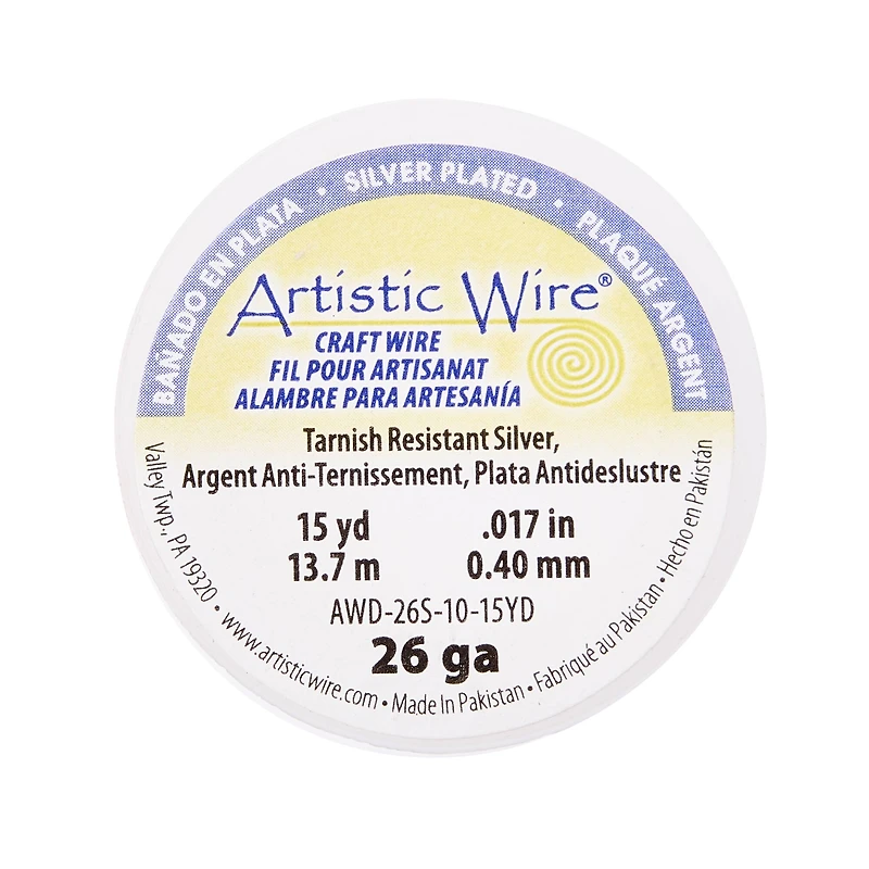 8 Pack: Artistic Wire® Silver Plated 26 Gauge
