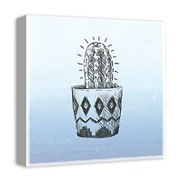 Single Potted Cactus 16" x 16" Canvas Wall Art