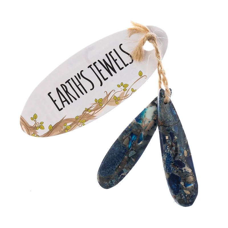 John Bead Earth’s Jewels Imperial Jasper Teardrop Pendant Slices