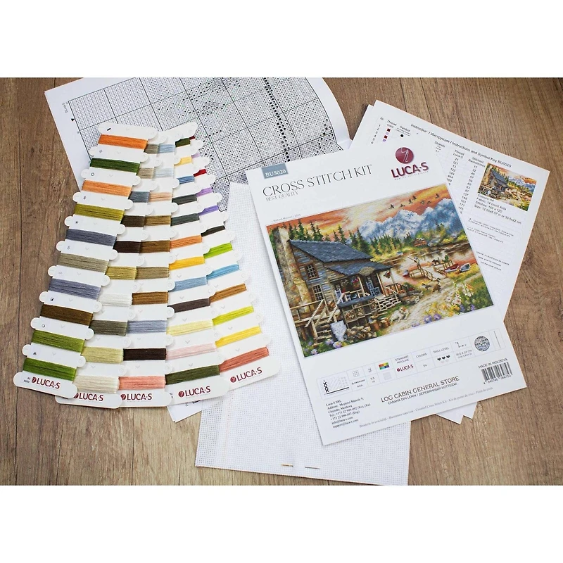 Luca-S Log Cabin Counted Cross Stitch Kit