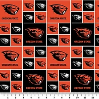 NCAA Oregon State University Beavers Block Cotton Fabric