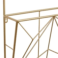 Gold Metal Rustic Wall Shelf Set