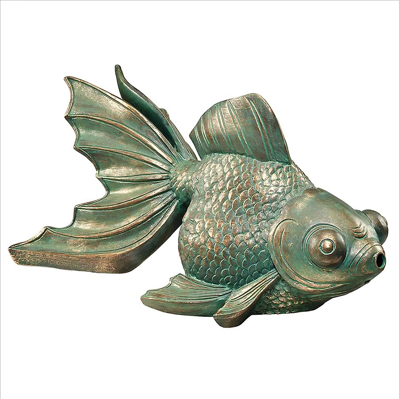 Design Toscano Butterfly Asian Koi Piped Spitter Statue