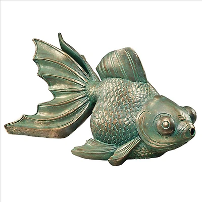Design Toscano Butterfly Asian Koi Piped Spitter Statue
