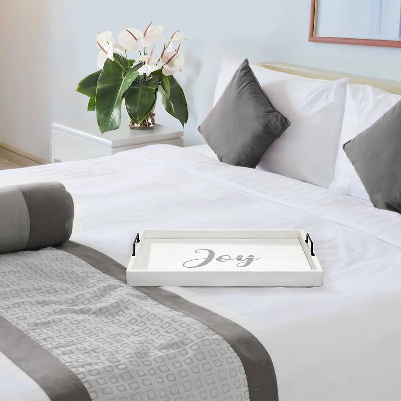 Elegant Designs™ 15.5" Joy Serving Tray with Handles