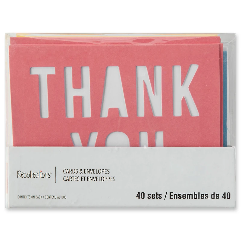 Thank You Cards & Envelopes by Recollections™, 5.5" x 4.2"