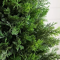 3ft. UV-Resistant Cedar Tree in White Planter