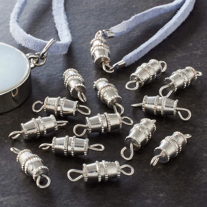 12 Packs: 24 ct. (288 total) 10mm Barrel Screw Clasps by Bead Landing