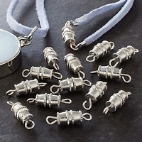 12 Packs: 24 ct. (288 total) 10mm Barrel Screw Clasps by Bead Landing