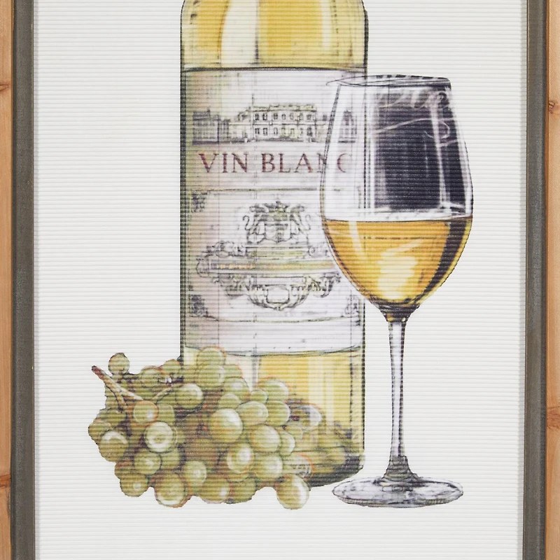Set of 2 Brown Wood Farmhouse Wine Wall Art, 20" x 40"