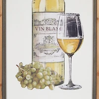 Set of 2 Brown Wood Farmhouse Wine Wall Art, 20" x 40"