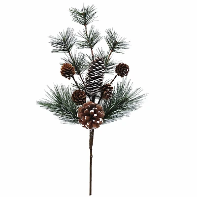 16" Snowy Pine & Pinecone Pick by Ashland®