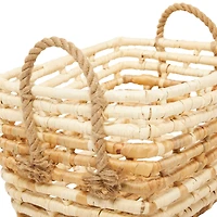 Rectangle Brown Contemporary Sea Grass Storage Basket Set