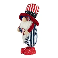 12.2" Patriotic Heart 4th of July Americana Gnome