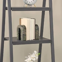 6" Green Marble Arched Bookend Set