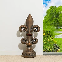 Glitzhome® 27" Standing Fleur-de-Lis Garden Statue