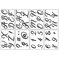 3" Formal Alphabet Font Stencils by Craft Smart®