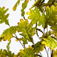 5ft. Pre-Lit Green Autumn Oak Artificial Fall Tree with 200 Warm White LED Lights