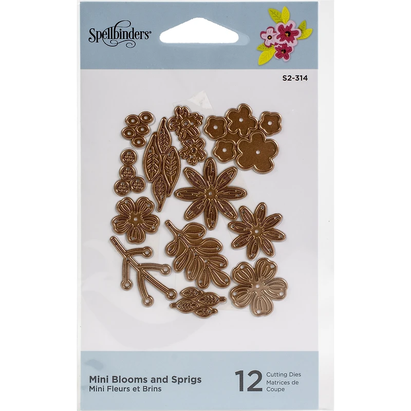 Spellbinders® Mini Blooms & Sprigs Etched Die Set