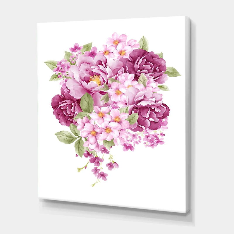 Designart - Pink Retro Flowers