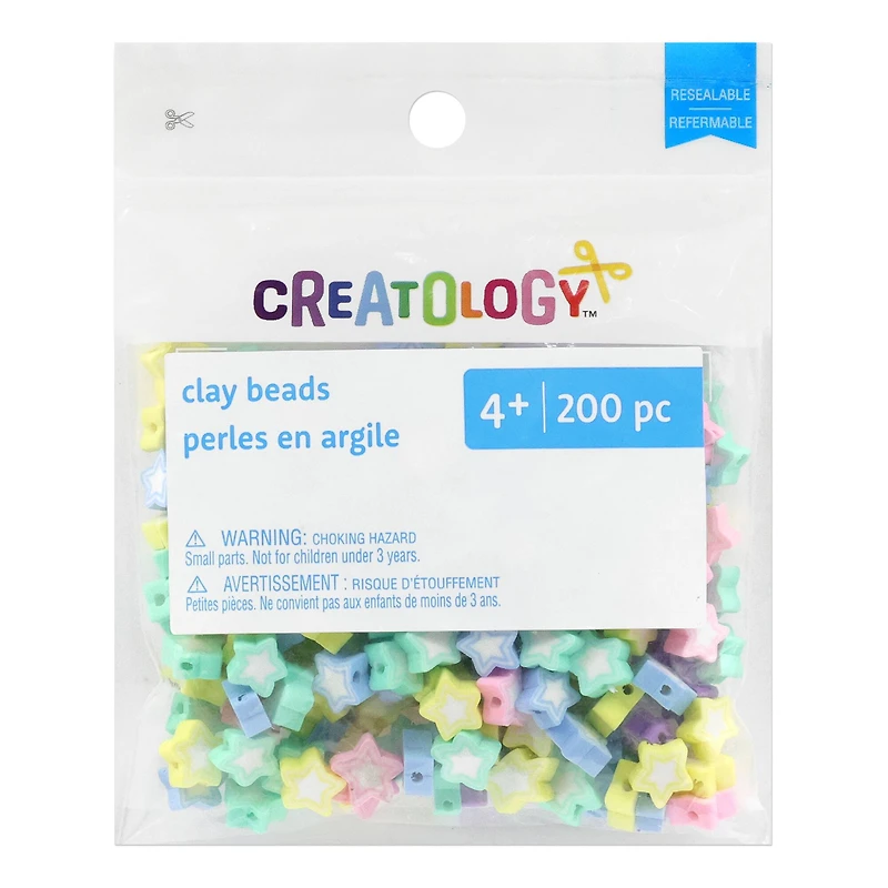 8mm Pastel Star Clay Beads by Creatology™