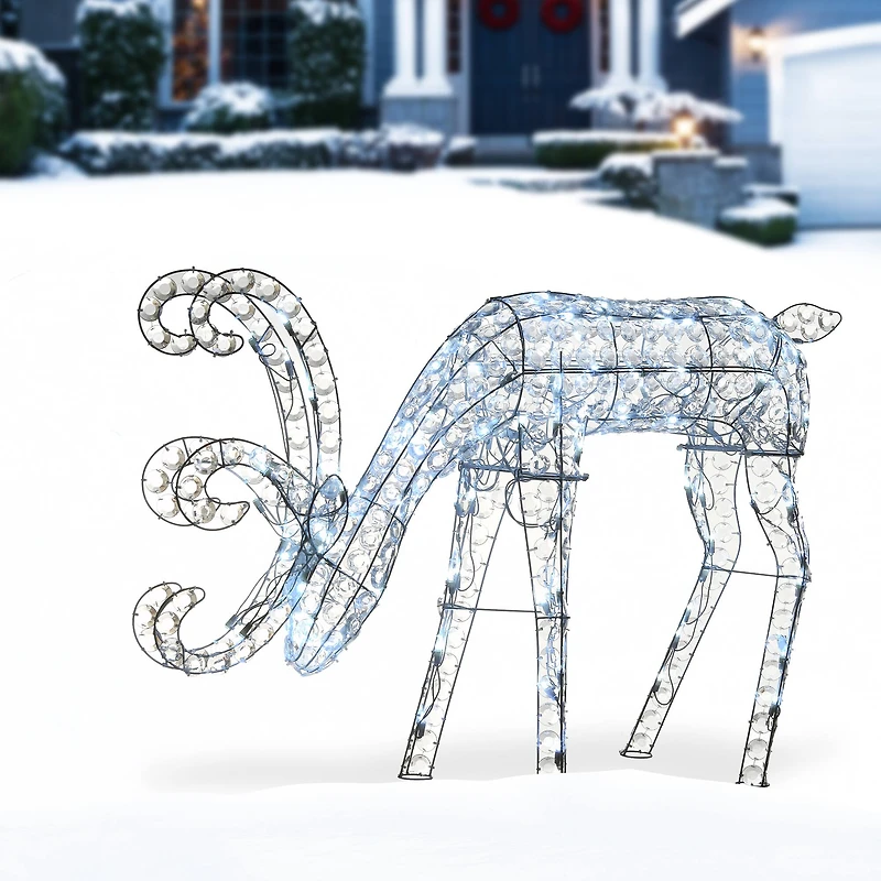 3.5ft. Crystal Bead Deer with LED Lights