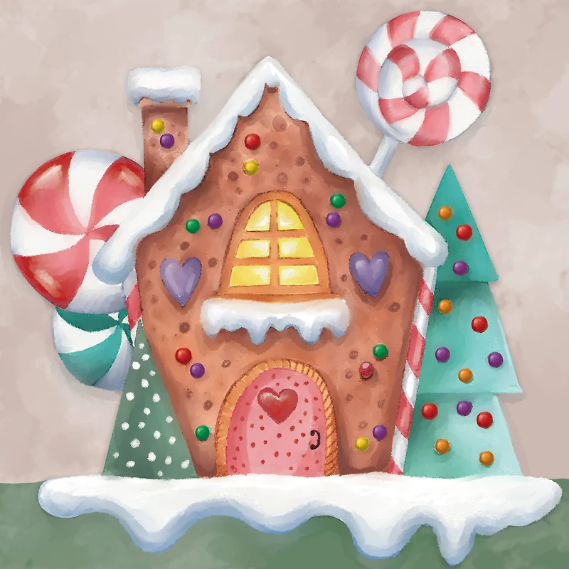 11" x 11" Gingerbread House Canvas Painting Kit by Artist's Loft™