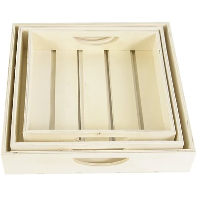 DIY Wood Slat Tray Set