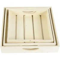 DIY Wood Slat Tray Set