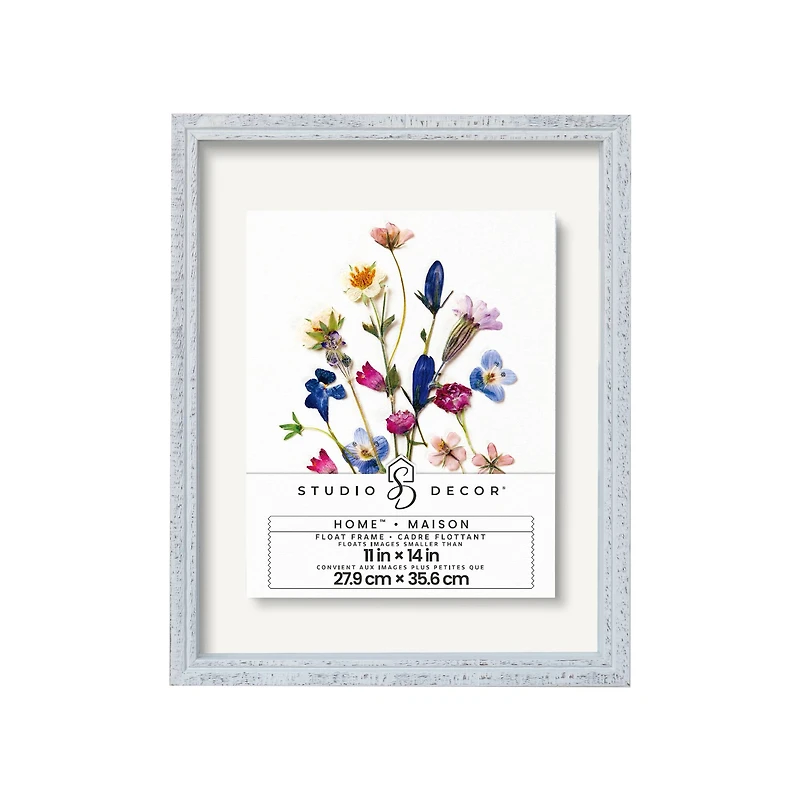 Home™ White Distressed Float Frame by Studio Décor