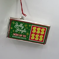 4.5" Jolly Jingle Scratcher Glass Christmas Ornament