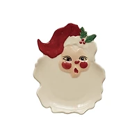 Hello Honey® 4.75" Hand-Painted Stoneware Santa Dish