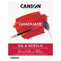 Canson® Graduate Foldover Oil & Acrylic Pad, 9" x 12"