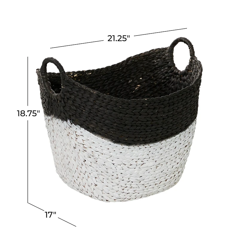 CosmoLiving by Cosmopolitan Black Sea Grass Contemporary Storage Basket